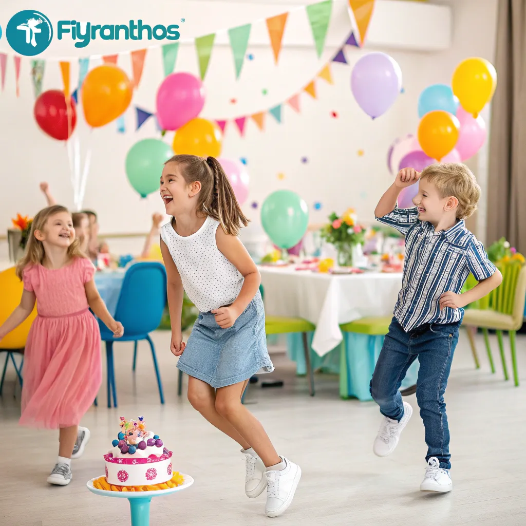 Kids enjoying a party organized by FYLRANTHOS